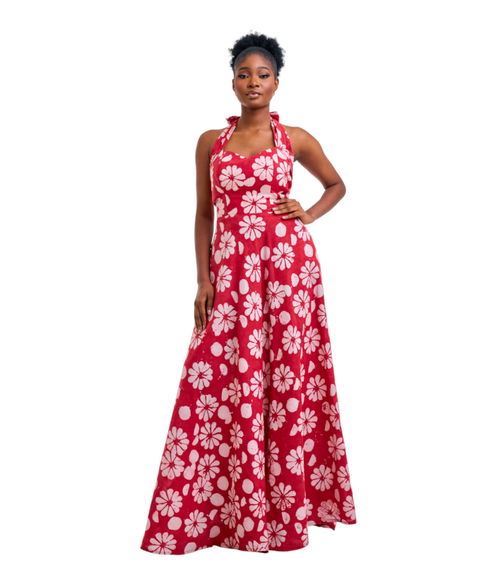 Bloom halter-neck Dress